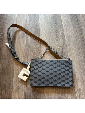 Michael Kors Gray Belt Bag with Monogram Design